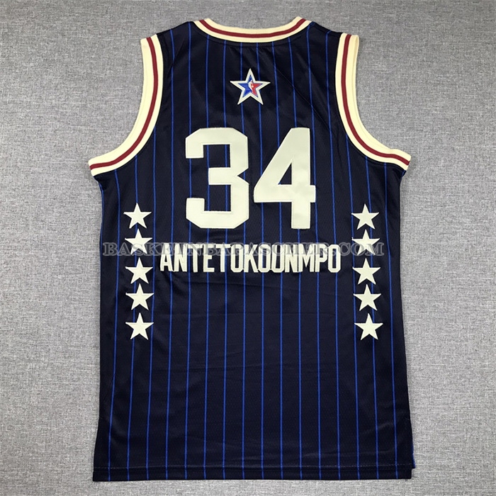 Maillot Enfant All Star 2024 Milwaukee Bucks Giannis Antetokounmpo NO 34 Bleu